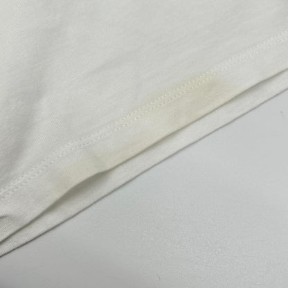 CELINE Classic Logo Loose White Cotton T-Shirt Size L