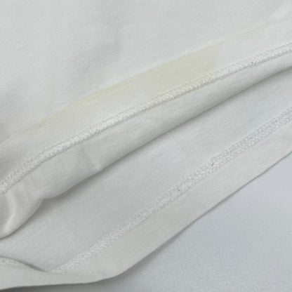 CELINE Classic Logo Loose White Cotton T-Shirt Size L