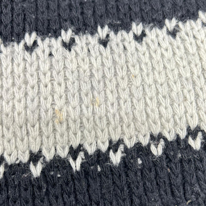 LOUIS VUITTON Black Gray Wool Striped Sweater Size L