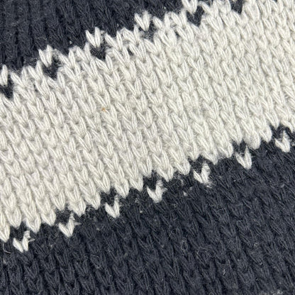 LOUIS VUITTON Black Gray Wool Striped Sweater Size L