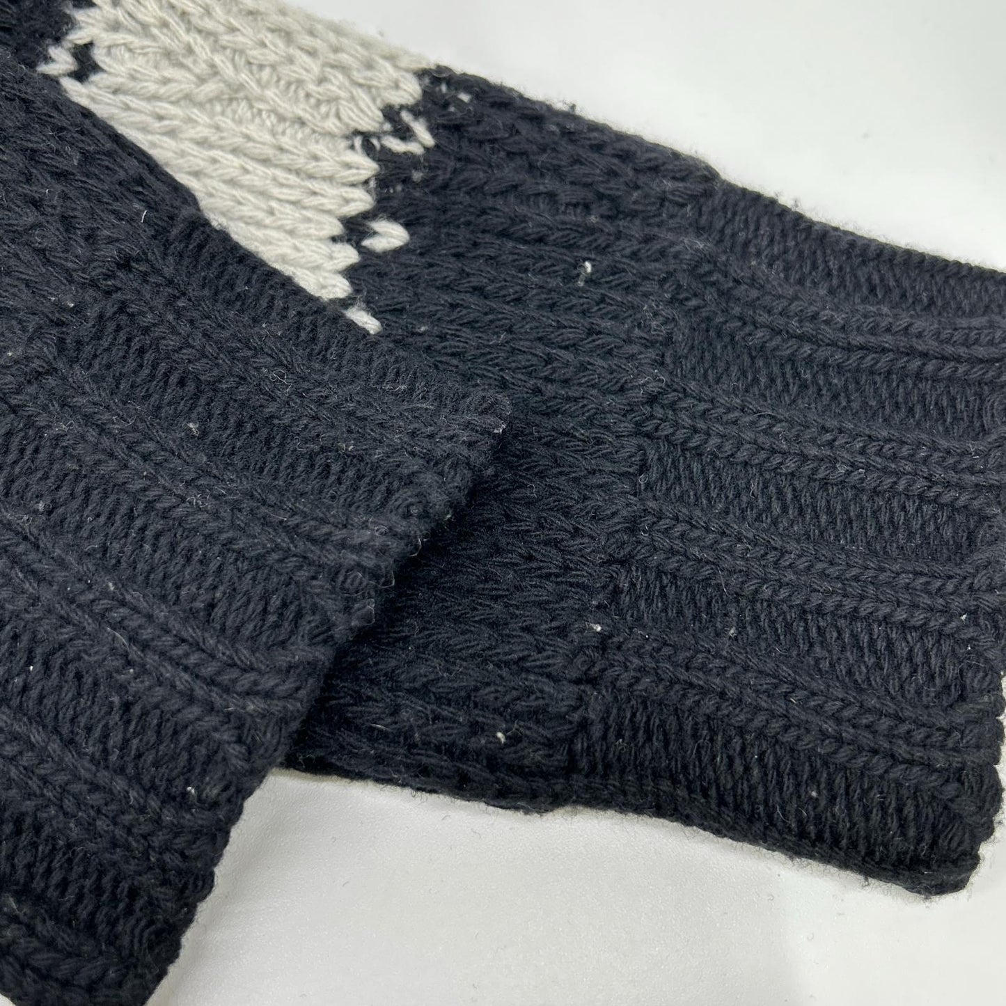 LOUIS VUITTON Black Gray Wool Striped Sweater Size L