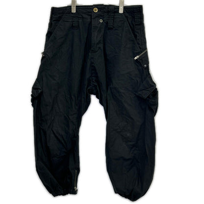 L.G.B. Black Cotton Sarrouel Cargo Pants Size 30