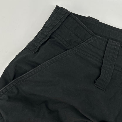 L.G.B. Black Cotton Sarrouel Cargo Pants Size 30