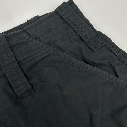 L.G.B. Black Cotton Sarrouel Cargo Pants Size 30