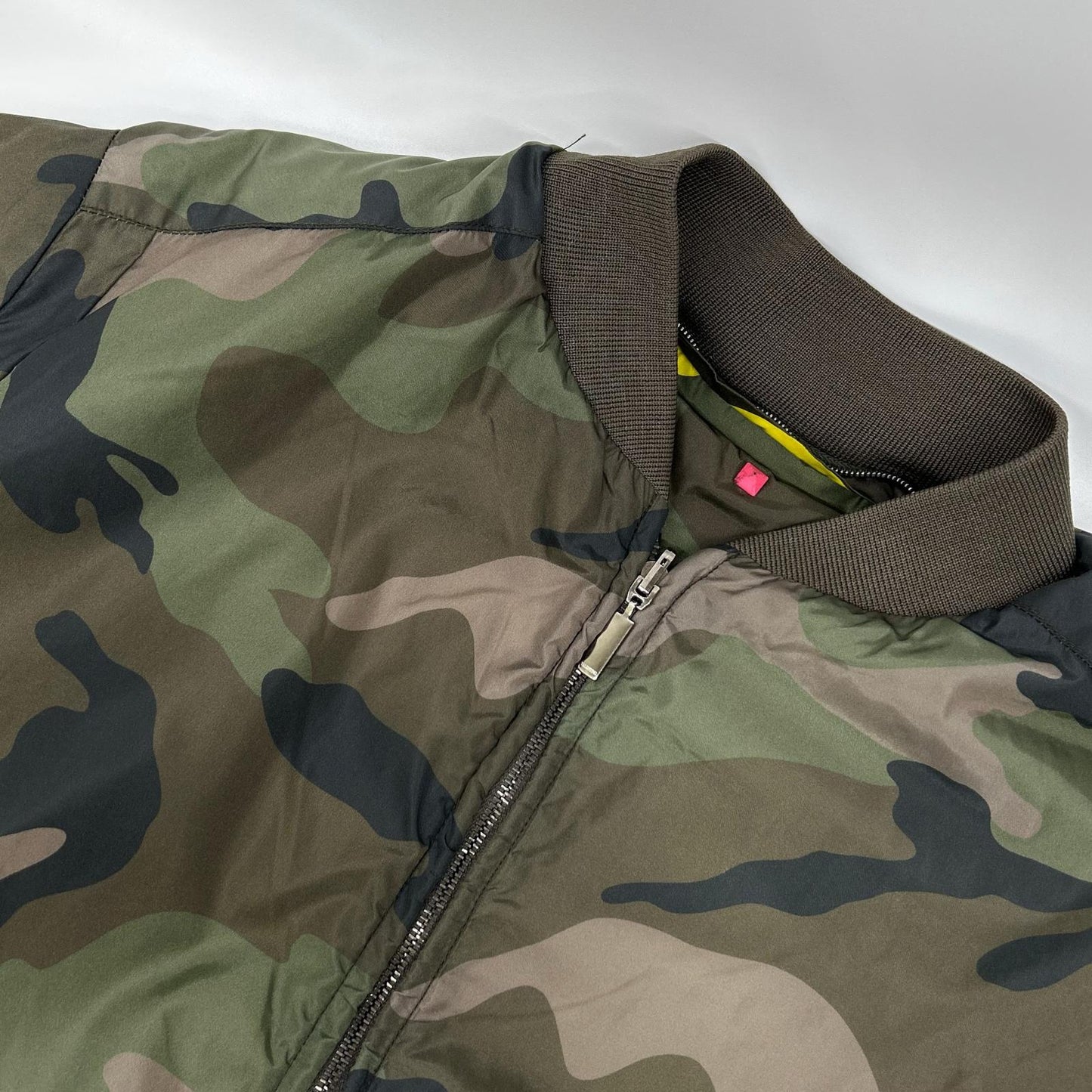 VALENTINO Khaki Camo Reversible Nylon Blouson Jacket Size 48