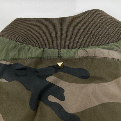 VALENTINO Khaki Camo Reversible Nylon Blouson Jacket Size 48