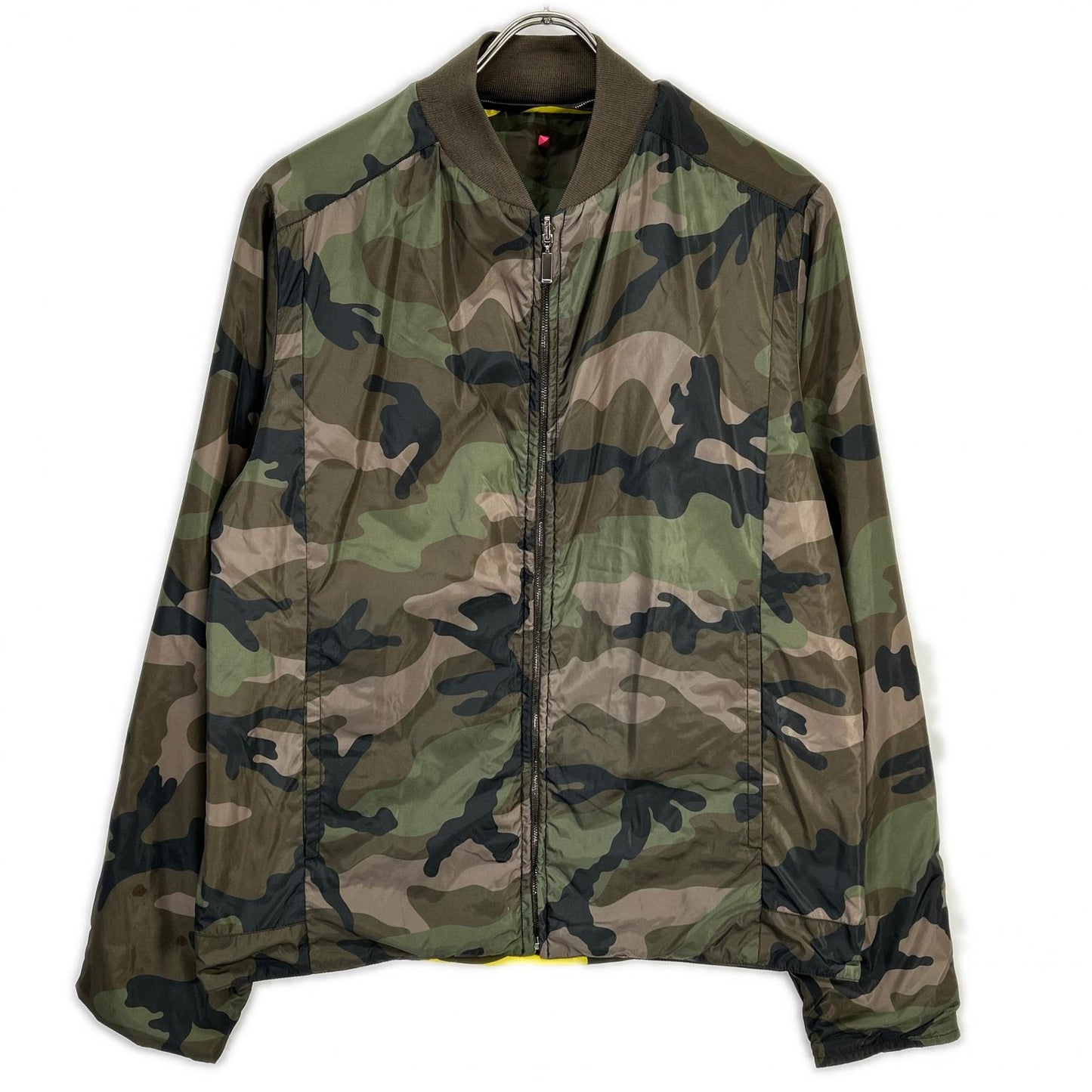 VALENTINO Khaki Camo Reversible Nylon Blouson Jacket Size 48