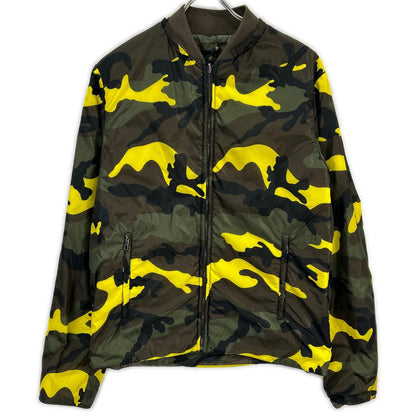 VALENTINO Khaki Camo Reversible Nylon Blouson Jacket Size 48