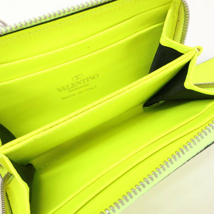 VALENTINO VLTN Fluo Neckholder Leather Wallet Size ONE SIZE