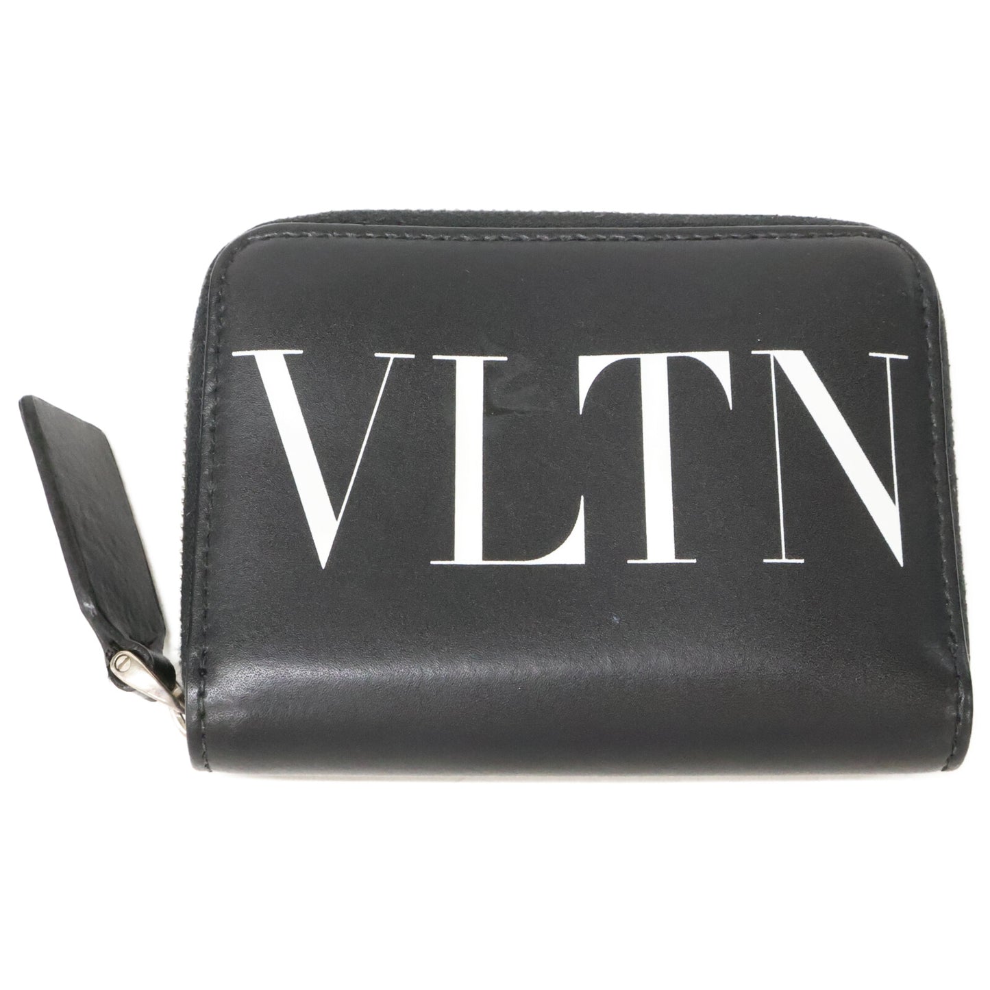 VALENTINO VLTN Fluo Neckholder Leather Wallet Size ONE Black