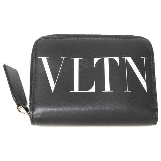 VALENTINO VLTN Fluo Neckholder Leather Wallet Size ONE Black