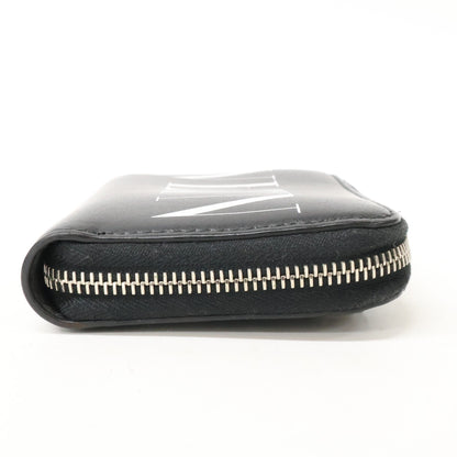 VALENTINO VLTN Fluo Neckholder Leather Wallet Size ONE Black