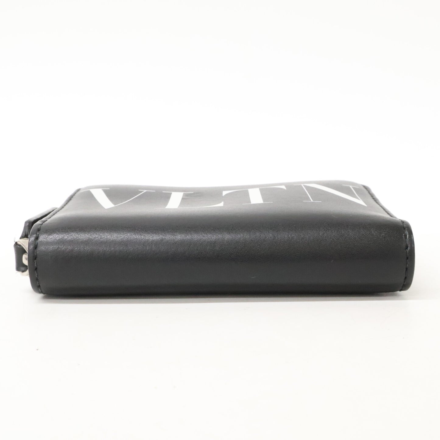 VALENTINO VLTN Fluo Neckholder Leather Wallet Size ONE Black