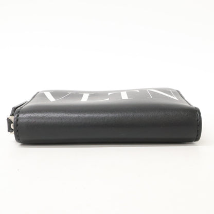 VALENTINO VLTN Fluo Neckholder Leather Wallet Size ONE Black