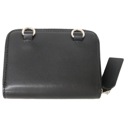 VALENTINO VLTN Fluo Neckholder Leather Wallet Size ONE Black
