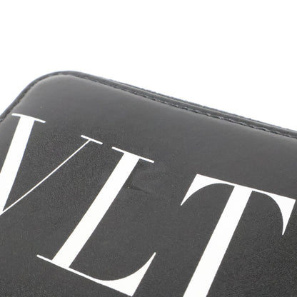 VALENTINO VLTN Fluo Neckholder Leather Wallet Size ONE Black