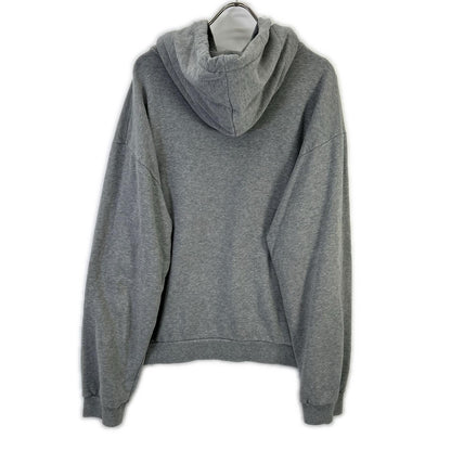 CELINE 2Y321052H Logo Print Hoodie Gray Cotton Size XXL