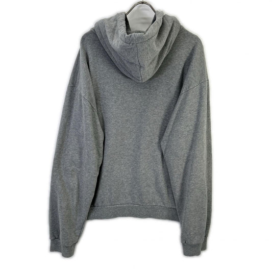 CELINE 2Y321052H Logo Print Hoodie Gray Cotton Size XXL