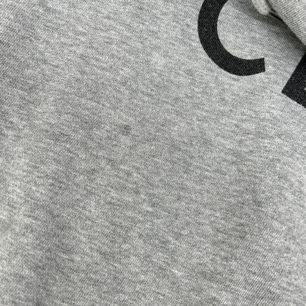 CELINE 2Y321052H Logo Print Hoodie Gray Cotton Size XXL