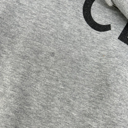 CELINE 2Y321052H Logo Print Hoodie Gray Cotton Size XXL
