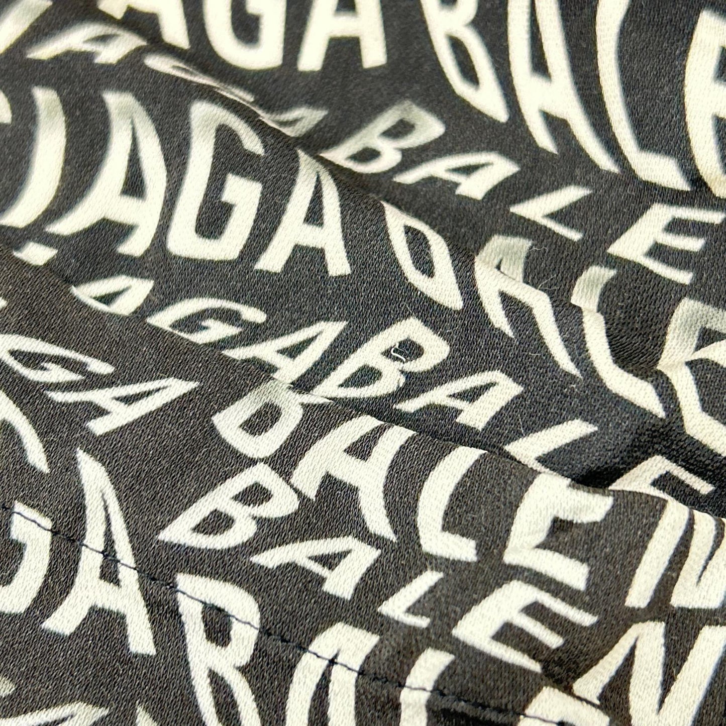 BALENCIAGA 508467 All-over Logo Rayon Shirt Size 38