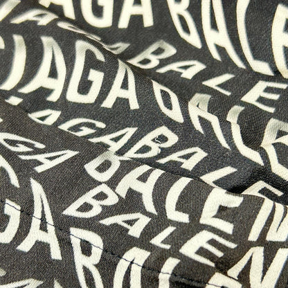 BALENCIAGA 508467 All-over Logo Rayon Shirt Size 38