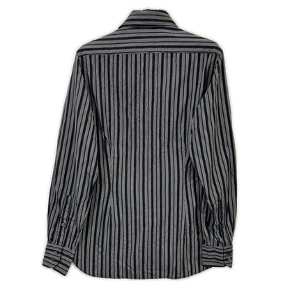 GUCCI 121037 Black Stripe Cotton Long Sleeve Shirt