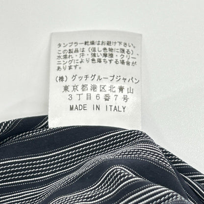 GUCCI 121037 Black Stripe Cotton Long Sleeve Shirt