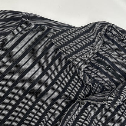 GUCCI 121037 Black Stripe Cotton Long Sleeve Shirt