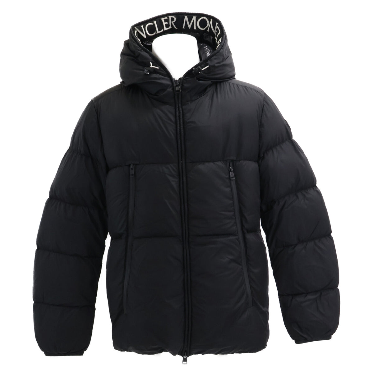 Moncler MONTCLA Inner Logo Tape Hooded Jacket Black Size 4