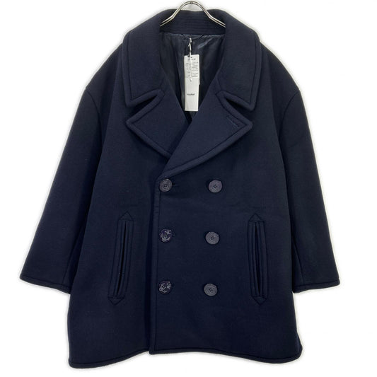 doublet 18AW BONDING OVERSIZED Wool Peacoat Navy Coat Size M