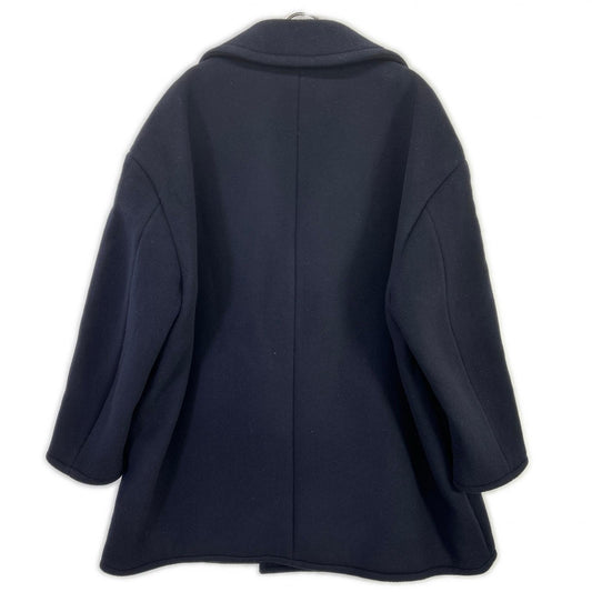 doublet 18AW BONDING OVERSIZED Wool Peacoat Navy Coat Size M