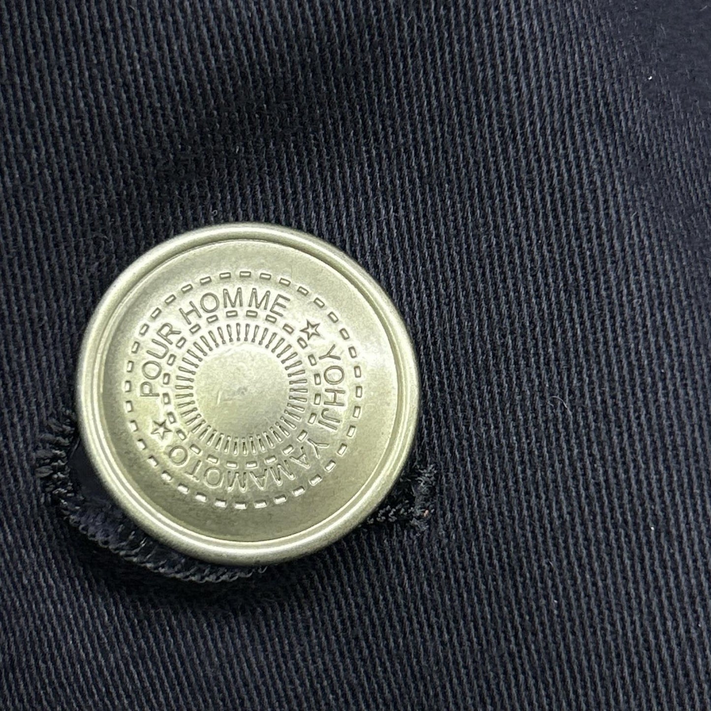Yohji Yamamoto POUR HOMME Silver Button Blazer Navy Size 3