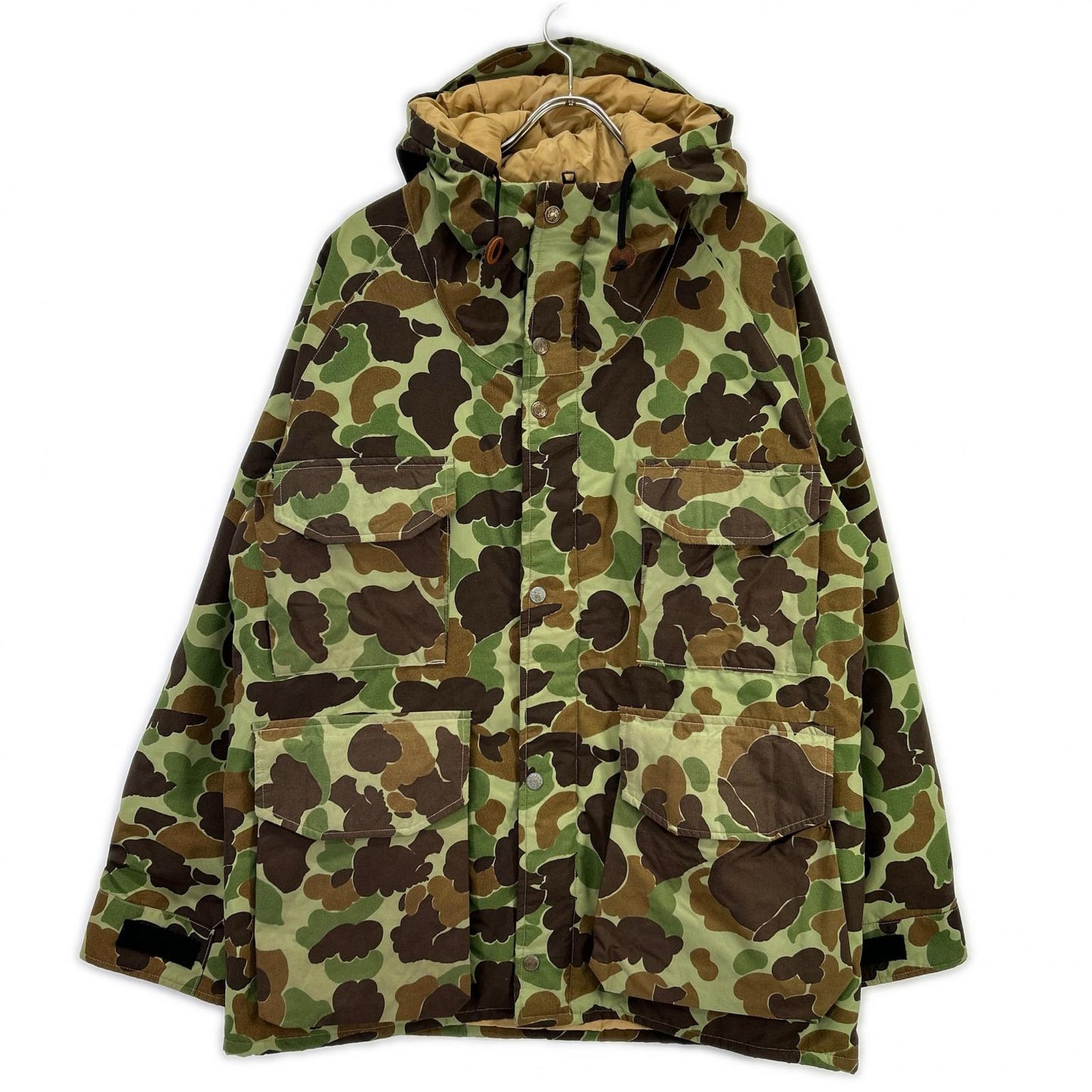 cabelas USA Camo GORE-TEX Fishing Jacket Khaki Brown