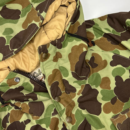 cabelas USA Camo GORE-TEX Fishing Jacket Khaki Brown