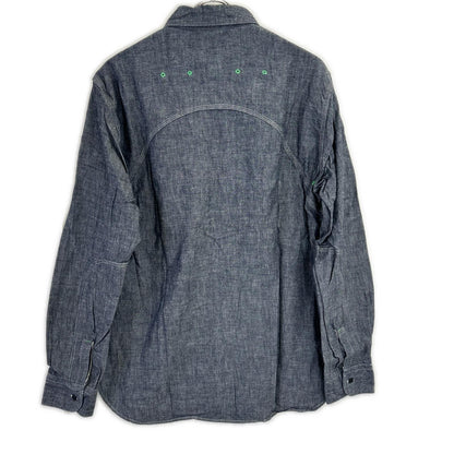 NIGEL CABOURN Cotton Long Sleeve Shirt Navy Size 52