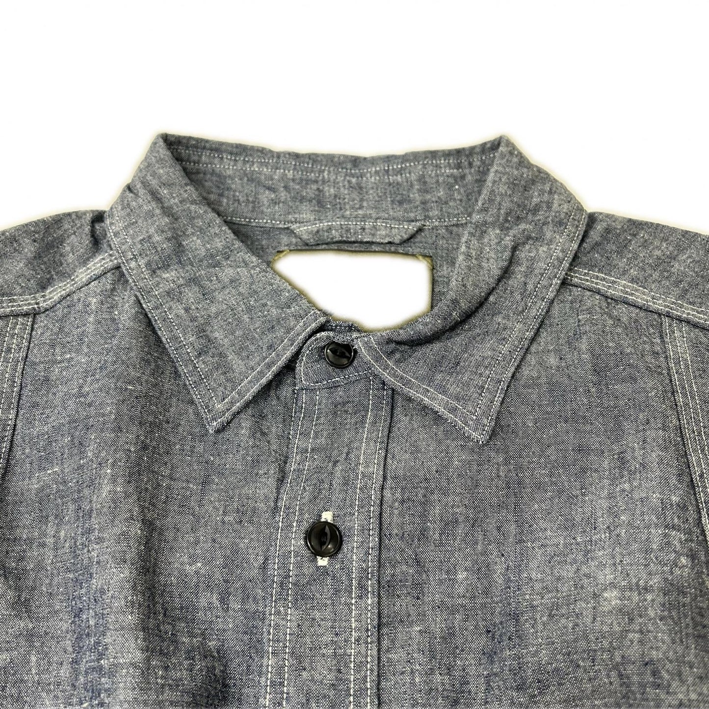 NIGEL CABOURN Cotton Long Sleeve Shirt Navy Size 52