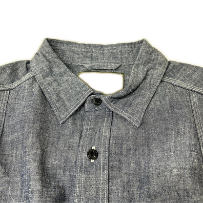 NIGEL CABOURN Cotton Long Sleeve Shirt Navy Size 52