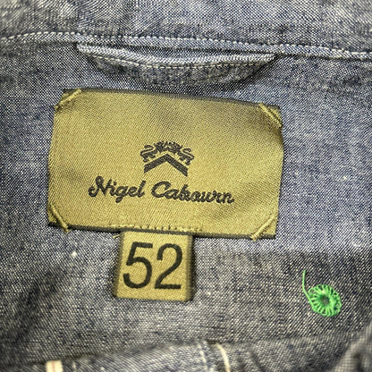 NIGEL CABOURN Cotton Long Sleeve Shirt Navy Size 52
