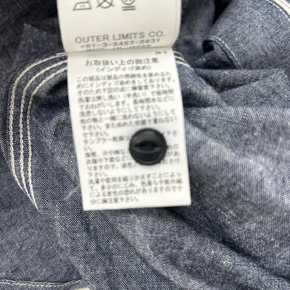 NIGEL CABOURN Cotton Long Sleeve Shirt Navy Size 52