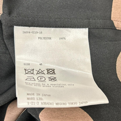 JOHN LAWRENCE SULLIVAN Dot Polyester Black Brown Shirt Size 46