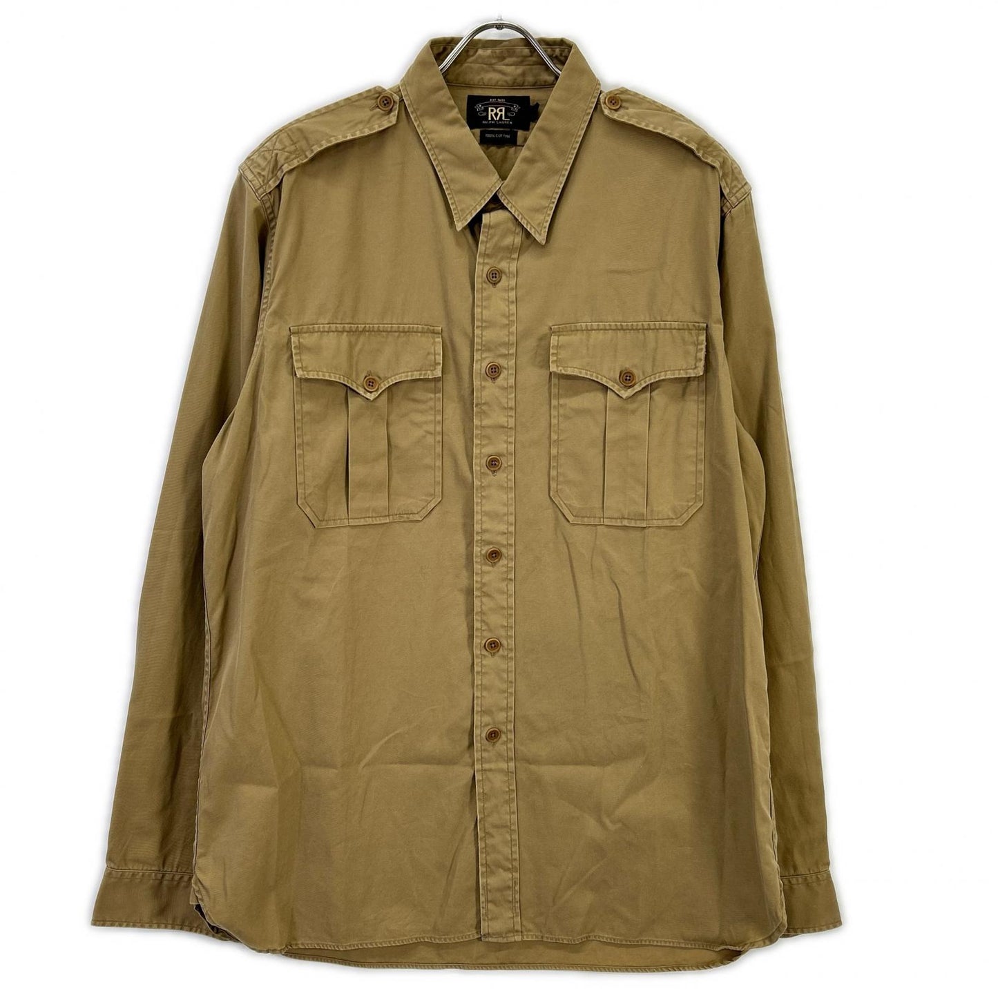 RRL Vintage Cotton Safari Shirt Beige Size XL