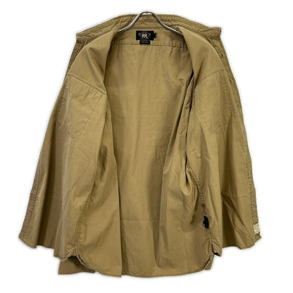 RRL Vintage Cotton Safari Shirt Beige Size XL