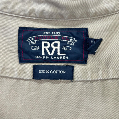 RRL Vintage Cotton Safari Shirt Beige Size XL