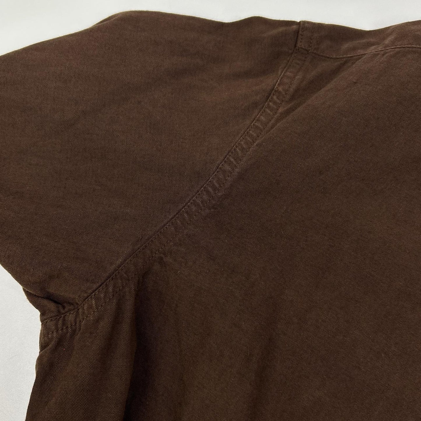 VISVIM Long Rider Dyed Cotton Hemp Long Sleeve Shirt Brown Size 5