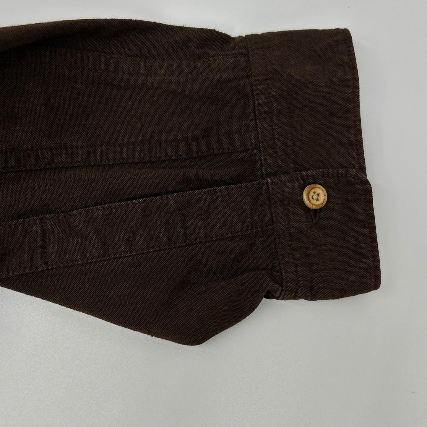 VISVIM Long Rider Dyed Cotton Hemp Long Sleeve Shirt Brown Size 5