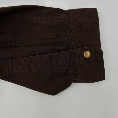VISVIM Long Rider Dyed Cotton Hemp Long Sleeve Shirt Brown Size 5