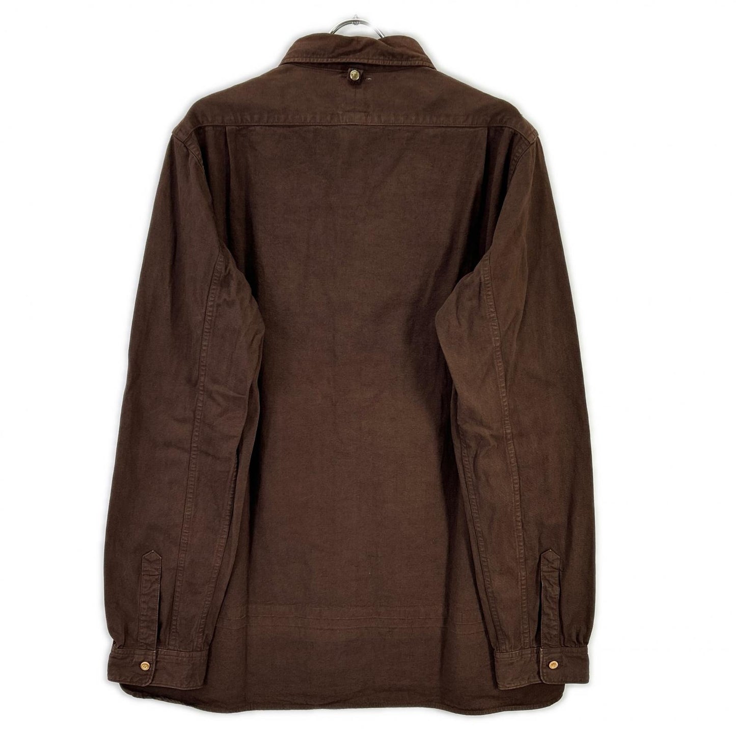 VISVIM Long Rider Dyed Cotton Hemp Long Sleeve Shirt Brown Size 5