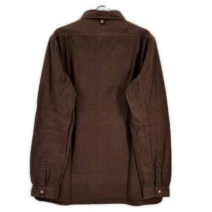 VISVIM Long Rider Dyed Cotton Hemp Long Sleeve Shirt Brown Size 5