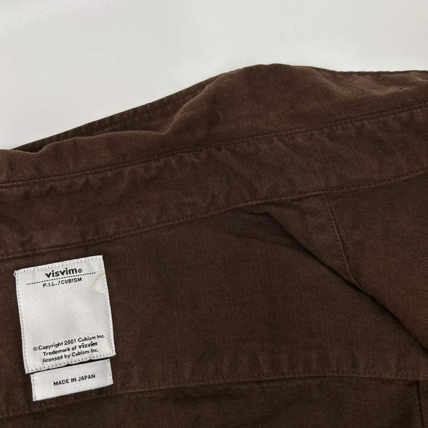 VISVIM Long Rider Dyed Cotton Hemp Long Sleeve Shirt Brown Size 5